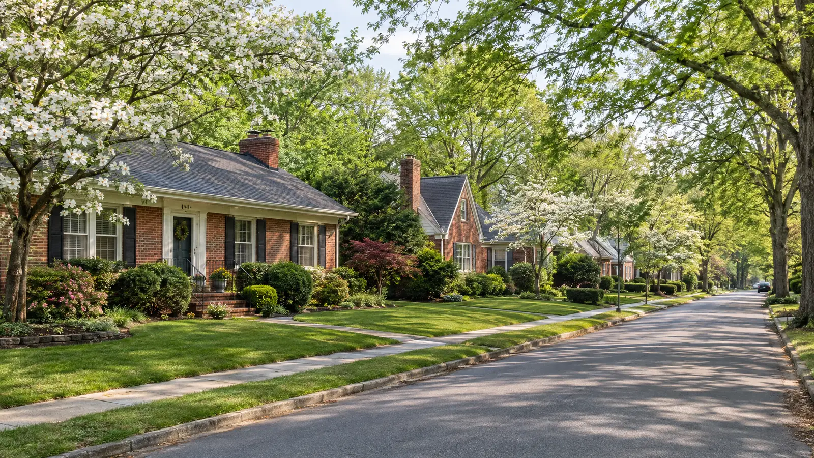 A neighborhood scene from Collegedale, TN