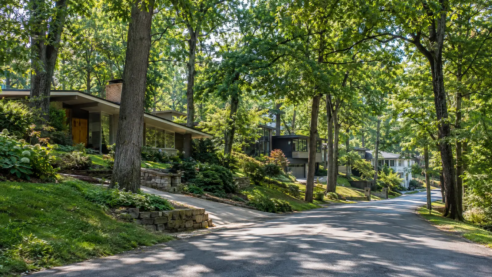 A neighborhood scene from Ridgeside, TN