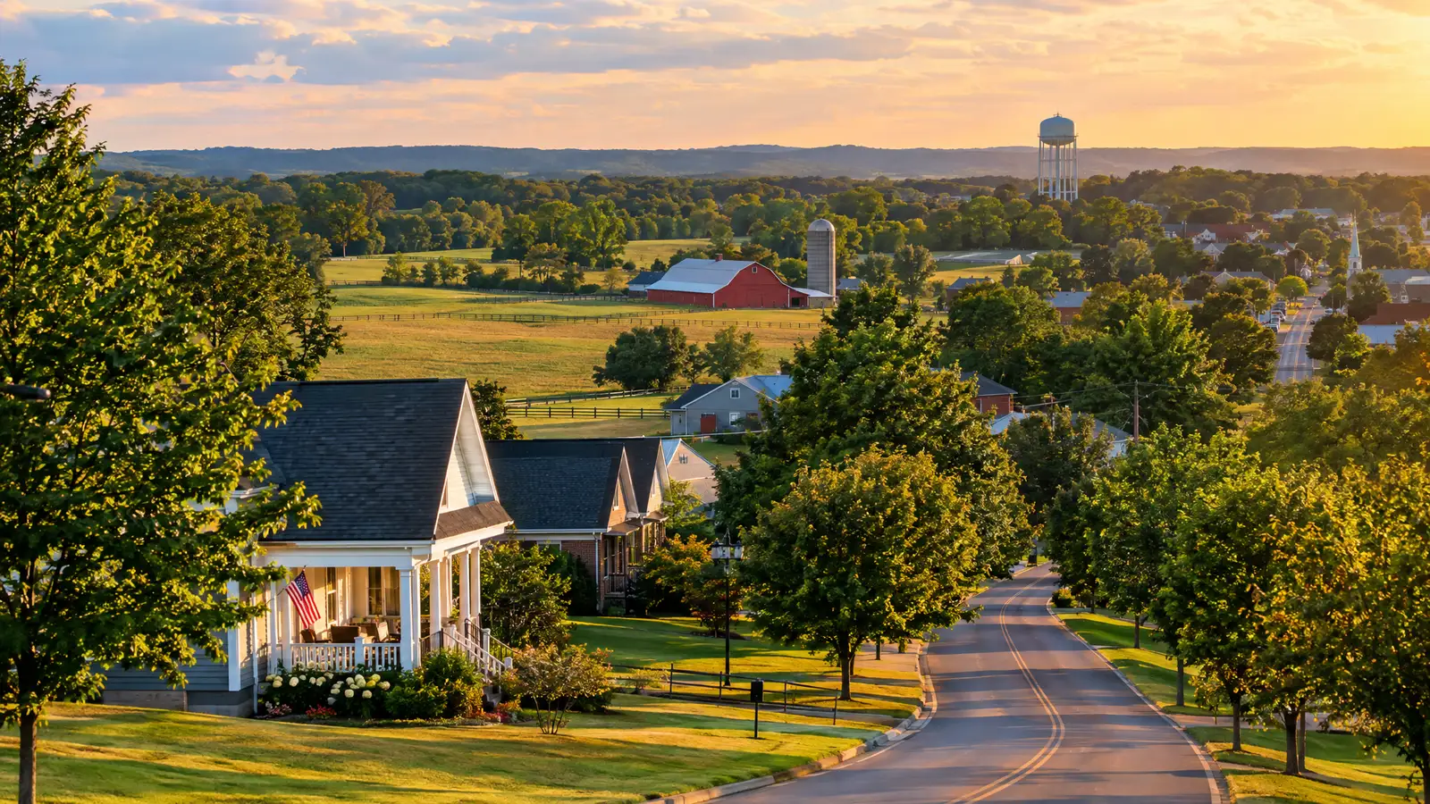 A neighborhood scene from Rossville, GA